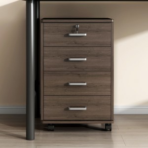 文件柜办公室桌下收纳柜带锁储物柜置物柜办公柜抽屉式移动矮柜子